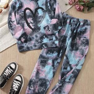 SHEIN Multicolor Tie-Dye Matching Set
